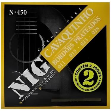 Imagem de Encordoamento Cavaquinho Cavaco Nig N450 "011. Kit 2 jogos PR2N450L - 