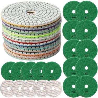 Imagem de 20 X Lixas Discos Grão Liso 4 Pol. 100mm Diamantada Granito Mármore Ka