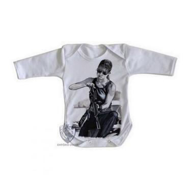 Imagem de body nenê criança roupa bebê manga longa Exterminador do Futuro Sarah 