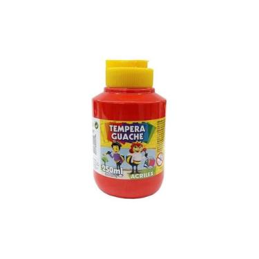 Imagem de Tempera guache 250ml acrilex unidade, VERMELHO FOGO 507