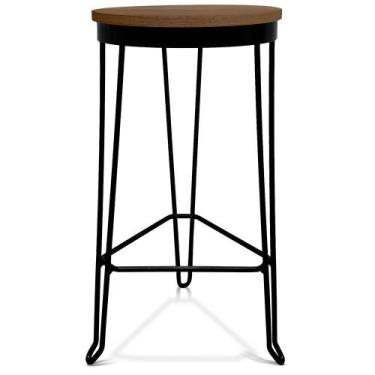 Imagem de Banqueta Banco Guatemala Estilo Industrial - Preto/Villandry - Genus M