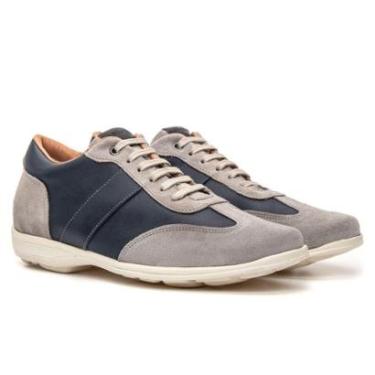 Imagem de Tenis Casual Masculino Elevator Semi Acabado Wind Cinza/marinho Samello-Masculino
