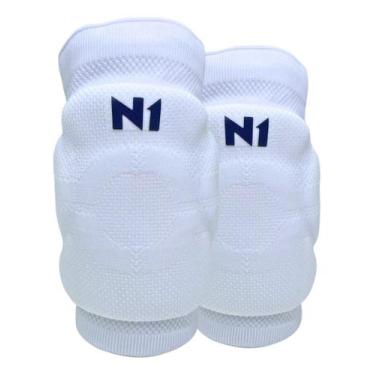 Imagem de Joelheira de Vôlei Profissional Seleção Proteção Spry Branco N1 Sport,