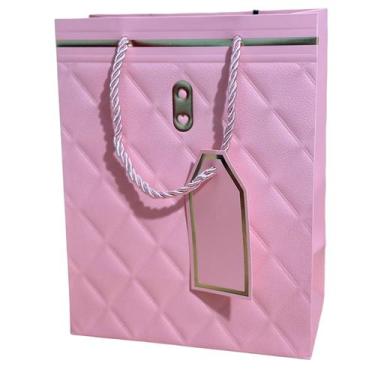 Imagem de Kit Com 10 Sacolas Para Presente Almofadada Embalagem Lisa - Fwb, Rosa