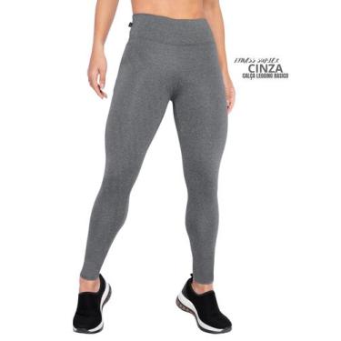Imagem de 2 Calça Legging Suplex Básico Cintura Alta Academia Ou Dia A Dia Femin
