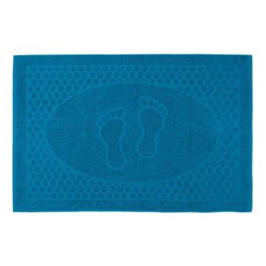 Imagem de Toalha De Piso Atoalhado Felpudo Luxo 45x70cm Saida Banho - Dugu, Azul