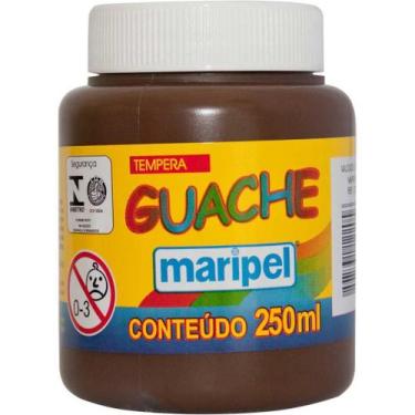 Imagem de Tinta Guache 250ml Maripel Escolar Escolha a Cor, MARROM