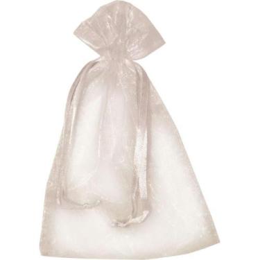 Imagem de Saco de Organza Branco 08X10CM PCT com 10 - KIT