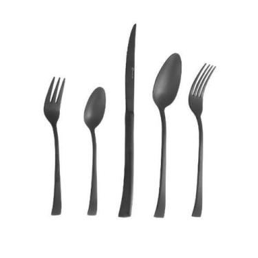 Imagem de Faqueiro em inox Wolff Berna 30 peças preto