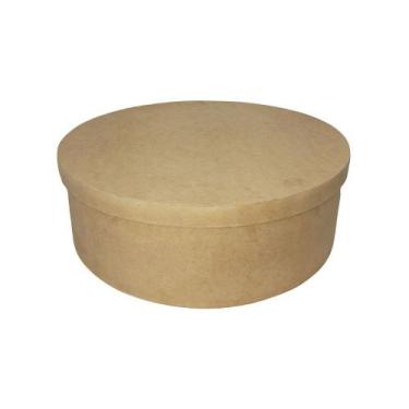 Imagem de Kit 2 Caixa Redonda Tampa Sapato 30x30x12 Mdf Madeira - ATACADÃO DO AR