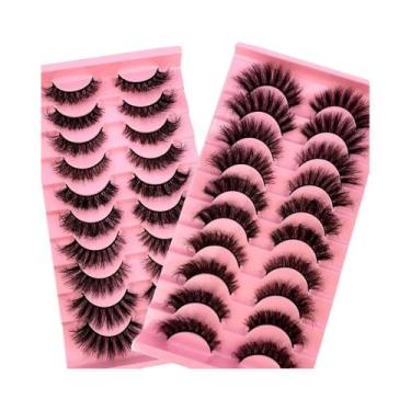 Imagem de Cílios Postiços de Visom - 18mm - 10 Pares com Estilos Variados, 10 pa