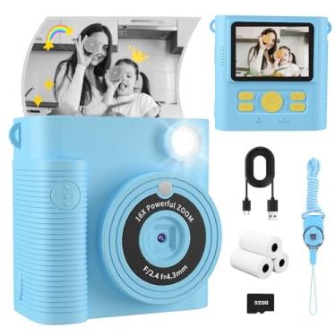 Imagem de FKATEEN Instant Print Camera for Kids, 1080P HD Kids Digital Cameras Instant Print Photos with 32GB SD Card, Christmas Birthday Gifts for 3 4 5 6 7 8 9 10 11 12 Year Old Girls Boys
