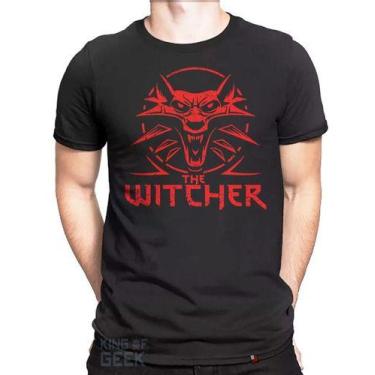 Imagem de Camiseta The Witcher Geralt De Rívia Camisa Lobo Série Jogo - KING OF 
