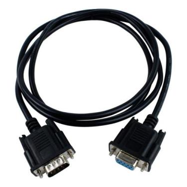 Imagem de Cabo Db9 9 Pinos Adaptador Rs232 X Cabo Rs232 Fêmea X Macho - Genérica