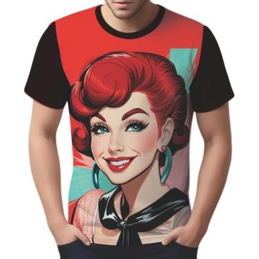 Imagem de Camisa Camiseta Tshirt Estampa Mu.lher Ruiva Pop Art Moda 3 - Enjoy Sh