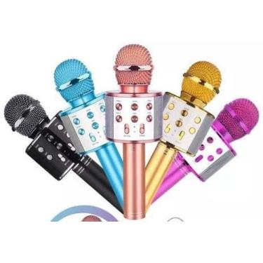 Imagem de  Microfone Karaoke Bluetooth Sem Fio Diversão Sem Limites - Bc Bora Co