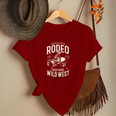 Imagem de Camiseta Feminina Country Look Country T-shirt Roça Agro Rodeio Boiade