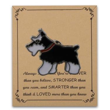 Imagem de Broche Schnauzer Miniatura Schnauzer Presentes para Amantes de Cães Schnauzer Mini Broche de Lapela Schnauzer Broche Esmaltado Schnauzer, Large, Aço inoxidável, Sem Pedra Preciosa
