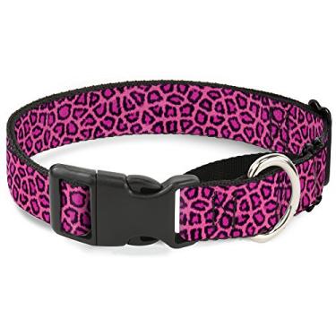 Imagem de Buckle-Down MGC-W31201-WM Coleira de cachorro martingale fúcsia rosa leopardo, média