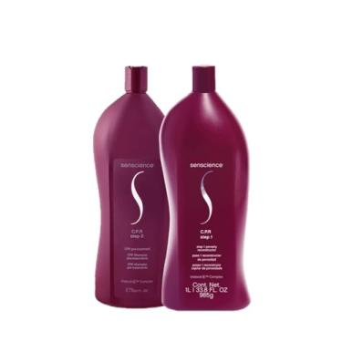 Imagem de Senscience CPR Kit Reconstrutor de Porosidade, Shampoo e Reconstrutor Capilar, 2 x 1L