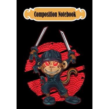 Imagem de Composition Notebook: Monkey Ninja Martial Arts Ninjitsu Ninpo Shinobi-Jutsu, Journal 6 x 9, 100 Page Blank Lined Paperback Journal/Notebook