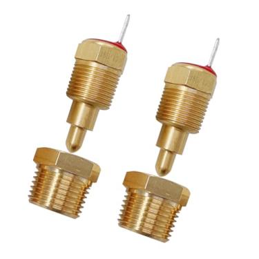 Imagem de BesNPT Interruptor de temperatura do termostato do ventilador com rosca macho NPT de 185 a 175 graus do motor elétrico de 185 a 175 graus, sensor de temperatura, interruptor para ventilador de 25,4
