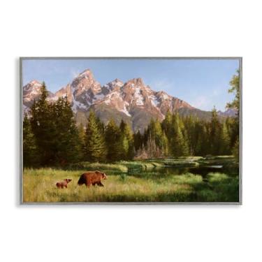 Imagem de Stupell Industries Taking The Scenic Route Framed Giclee Wall Art Design de Mark Kelso, moldura cinza, 61 x 40 cm