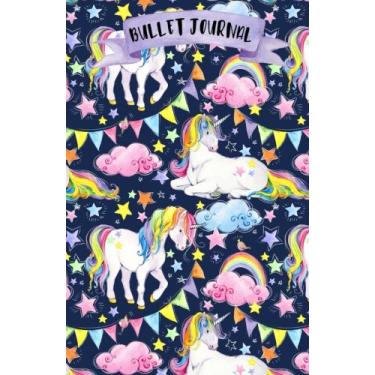 Imagem de Bullet Journal: A5 Licorne - 120 pages - couverture souple "glossy" - Pointillés - Dot point, bullet journal, dot grid, planner, planning, organizer, journal, Licornes, Bujo