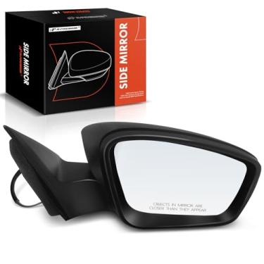 Imagem de A-Premium Espelho retrovisor manual do lado do passageiro - Compatível com Volkswagen Jetta 2011 2012 2013 2014 2015 - Espelho retrovisor externo externo não aquecido dobrável manual texturizado preto