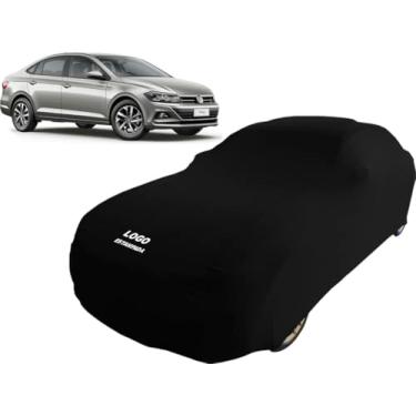 Imagem de Capa Automotiva Para Volkswagen Virtus Tecido Helanca Lycra (Preto)