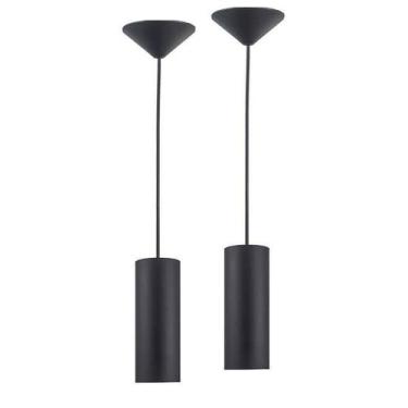 Imagem de Kit com 2 Pendentes Tubo Rohr - Preto - Trybo Design