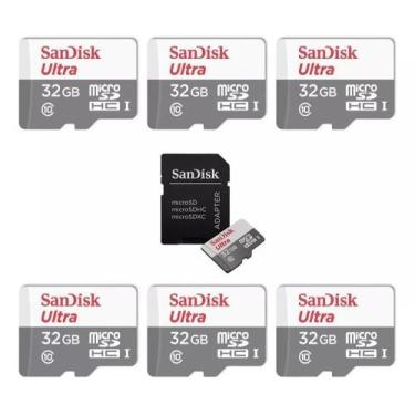 Imagem de Kit 6 Unidade De Cartão Memória 32gb Micro Sd Ultra Sandisk