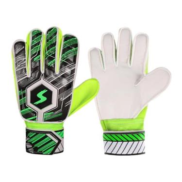 Imagem de Dynwave Luvas do goleiro do futebol Luvas de futebol de futebol Proteção de dedo de látex Gripes fortes treinar luvas de crianças adultos adolescentes, Tamanho Verde 10