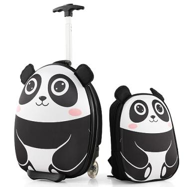 Imagem de HONEY JOY Bagagem infantil, mochila rígida infantil de 30,5 cm e mala de viagem com rodinhas de 40,6 cm, 2 peças, conjunto leve de bagagem de mão, bagagem infantil com rodas para meninas e meninos,