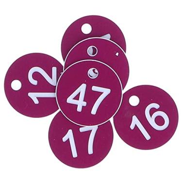 Imagem de Etiqueta Numerada 50pcs Rótulo Numerado Redondo, Tag Numerada Tag de Betra Etiqueta Numerada Etiqueta Plástica Tags Numeradas Gravadas Com Orifícios de Criação de Suprimentos