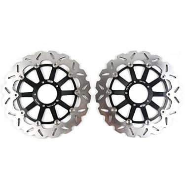 Imagem de 1 par de discos de freio dianteiros flutuantes compatíveis com Ducati HYPERMOTARD 939 2016 2017 950 2019-2021, 937 S SUPERSPORT 937S 2017-2020, MULTISTRADA 950 ABS 17-20, acessórios de motocicleta
