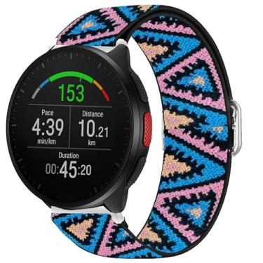 Imagem de Compatível com pulseiras de smartwatch Polar, 20 mm, 22 mm, elásticos elásticos de nylon ajustável, acessórios de substituição para homens e mulheres, compatível com Polar Unite, Ignite, Ignite 2,
