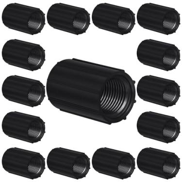 Imagem de Yahenda Conexões de PVC roscadas fêmeas de 1,27 cm acoplamento de rosca dupla fêmea para sistema de irrigação por gotejamento de jardim Acoplador NPT de PVC para tubos de irrigação extensão de elevação (5)