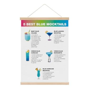 Imagem de Pôster de coquetel vintage, impressões artísticas mixológicas de receita de coquetel, acessórios de bar, coquetel retrô decoração de parede de pendurar bebidas alcoólicas arte de parede de vinho