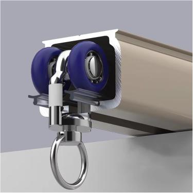 Imagem de Suporte de teto para cortina resistente para cortinas pesadas, divisor de sala de trilho de cortina reto extra longo comercial doméstico, haste de cortina de 2 mm de espessura para sala de e