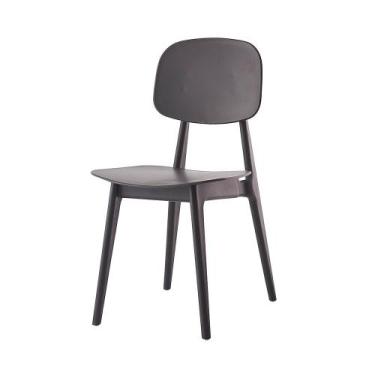 Imagem de Cadeira Vegas Com Assento em Polipropileno e Base em Aço Fratini, Pret