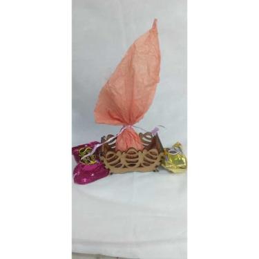 Imagem de Kit 12 Cesta de Pascoa para ovos de 50g bombom, kinder, presente, emba
