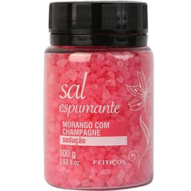 Imagem de Sal De Banho Espumante Morango Com Champagne Sedução 100g - Feitiços