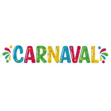 Imagem de Letreiro Enfeite Carnaval Colorido Decoração - 20 unid - piffer