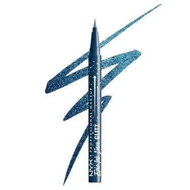 Imagem de NYX PROFESSIONAL MAKEUP Epic Ink Glitz Liner, delineador líquido metálico à prova d'água com fórmula vegana - Denim Dazzle (azul marinho brilhante)