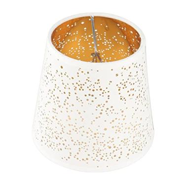 Imagem de 1 peça abajur de pano oco cúpula clip-bulb capa de luz oco clipe de tecido abajur (cor: conforme mostrado, tamanho: 11 x 15 x 14 cm)