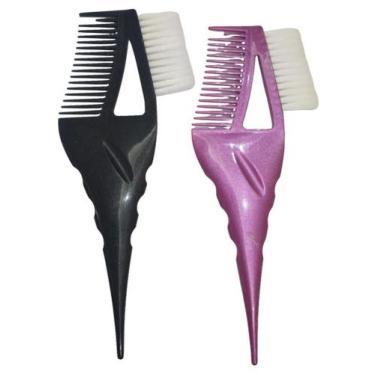 Imagem de Pincel Para Mechas nuance com Pente Separador - PINCEIS NUANCE, rosa 