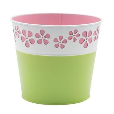 Imagem de Napco Imports Vaso de flores de ervas suculentas para ambientes internos e externos, 17 cm, corte floral de metal