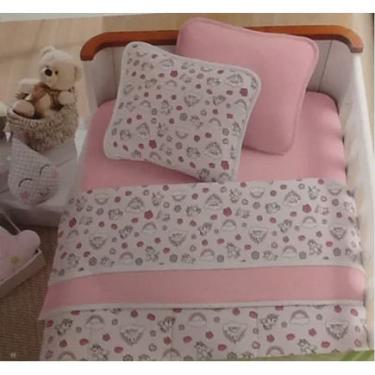 Imagem de Kit Baby 2 peças para berço padrão americano - 100% em malha de algodão - Baby Córnio