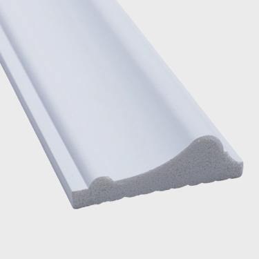 Imagem de Rodameio de Poliestireno 3,7cm X 15mm Liso 2,4 Metro Linear - caixa com 2,4 Unidade - Branco